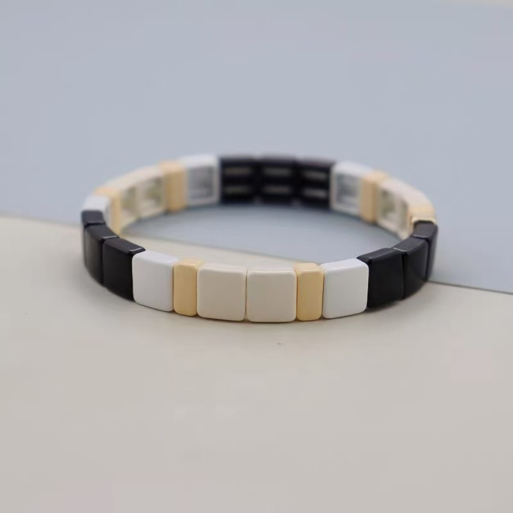 Roxanne Assoulin -  Bit X Bit Black and White Stretch Bracelet